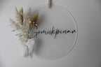 Türschild personalisiert | Plexiglas & Trockenblumen