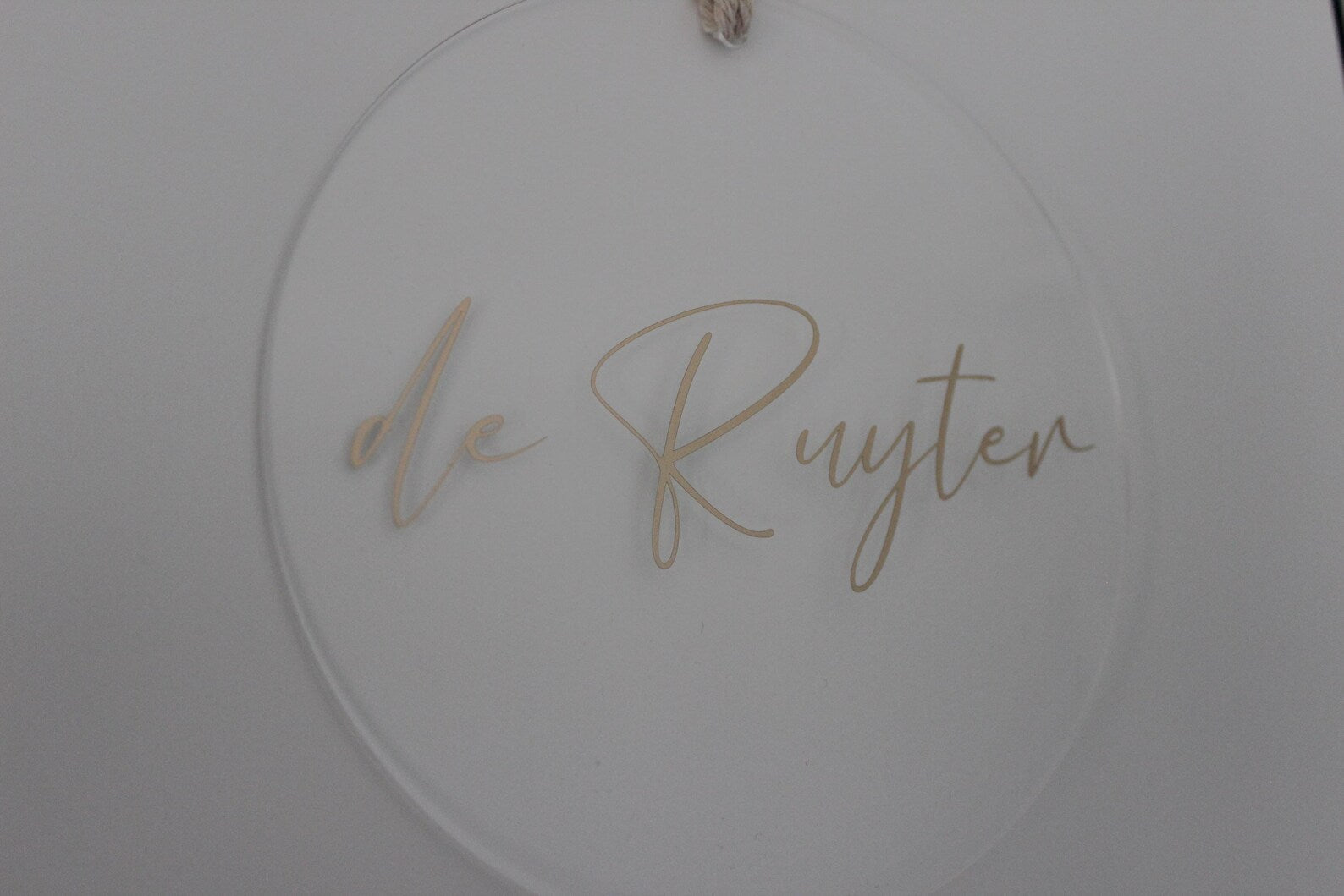 Türschild personalisiert | Plexiglas & Trockenblumen