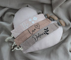 Schnullerkette mit Namen | Musselin & Holzclip